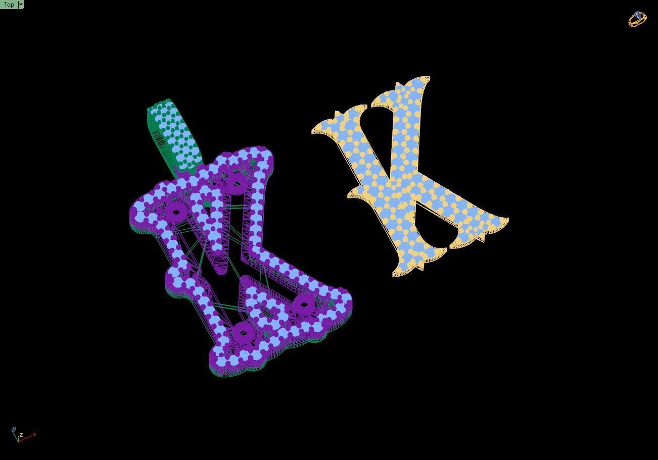 Custom Initial K Letter Diamond  A to Z Alphabet  Necklace 3D print model_15