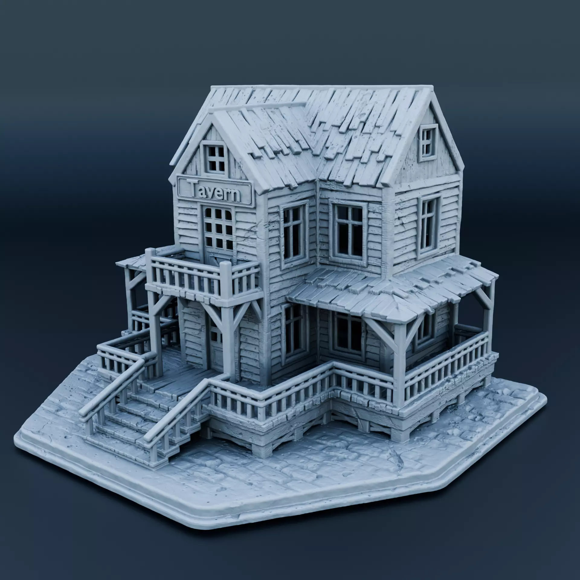 Medieval house 3D print model
