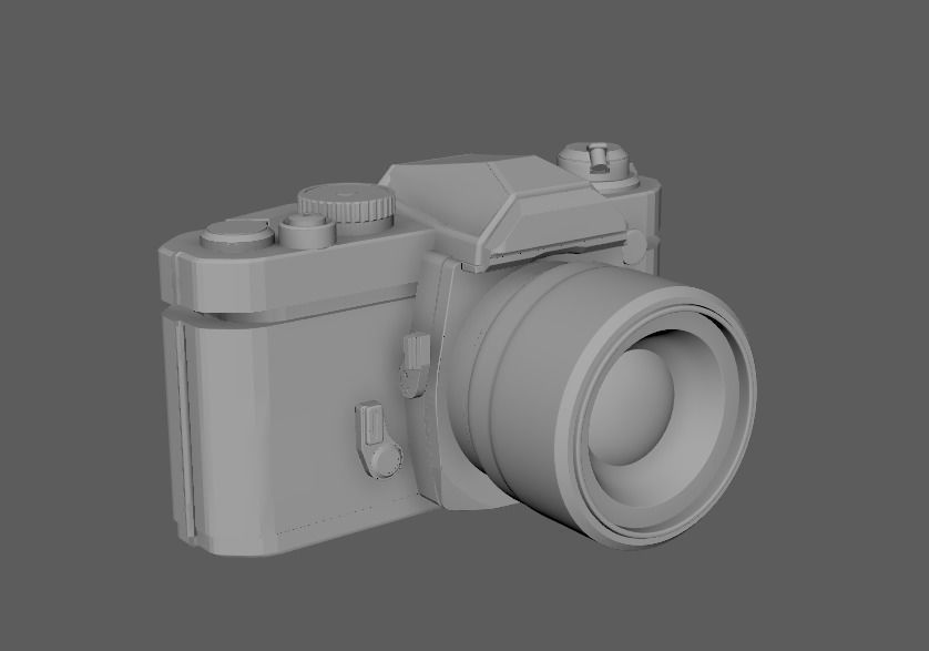 Nikon camera FM2 Low-poly 3D model