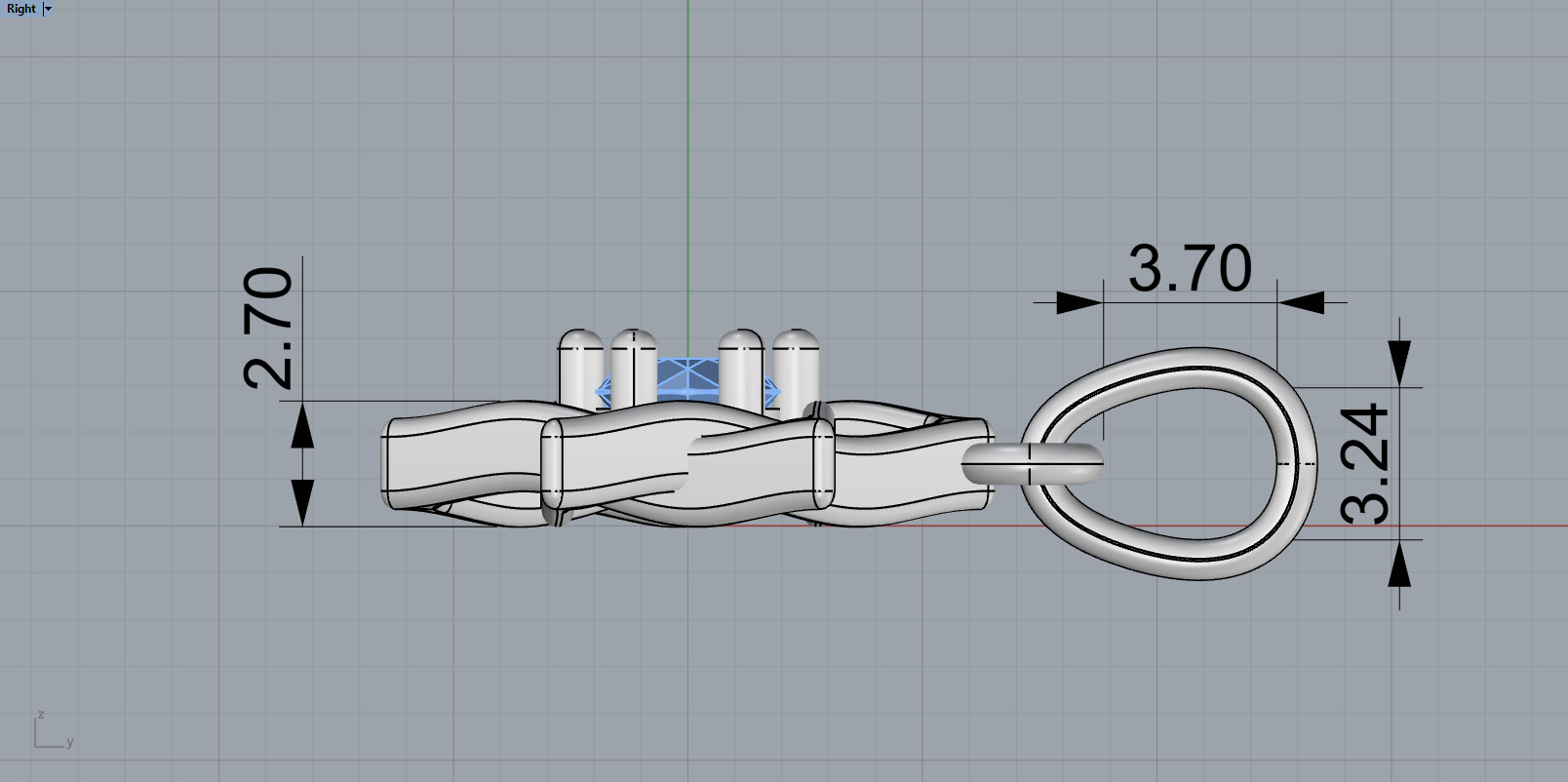 Star of david pendant model 1304 3D print model_6