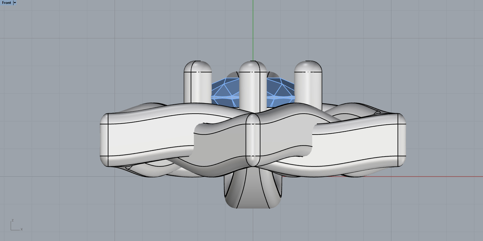 Star of david pendant model 1304 3D print model_5