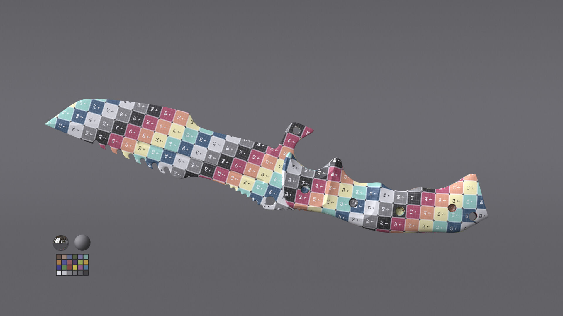 Tactical Army Knife Free 3D model_14