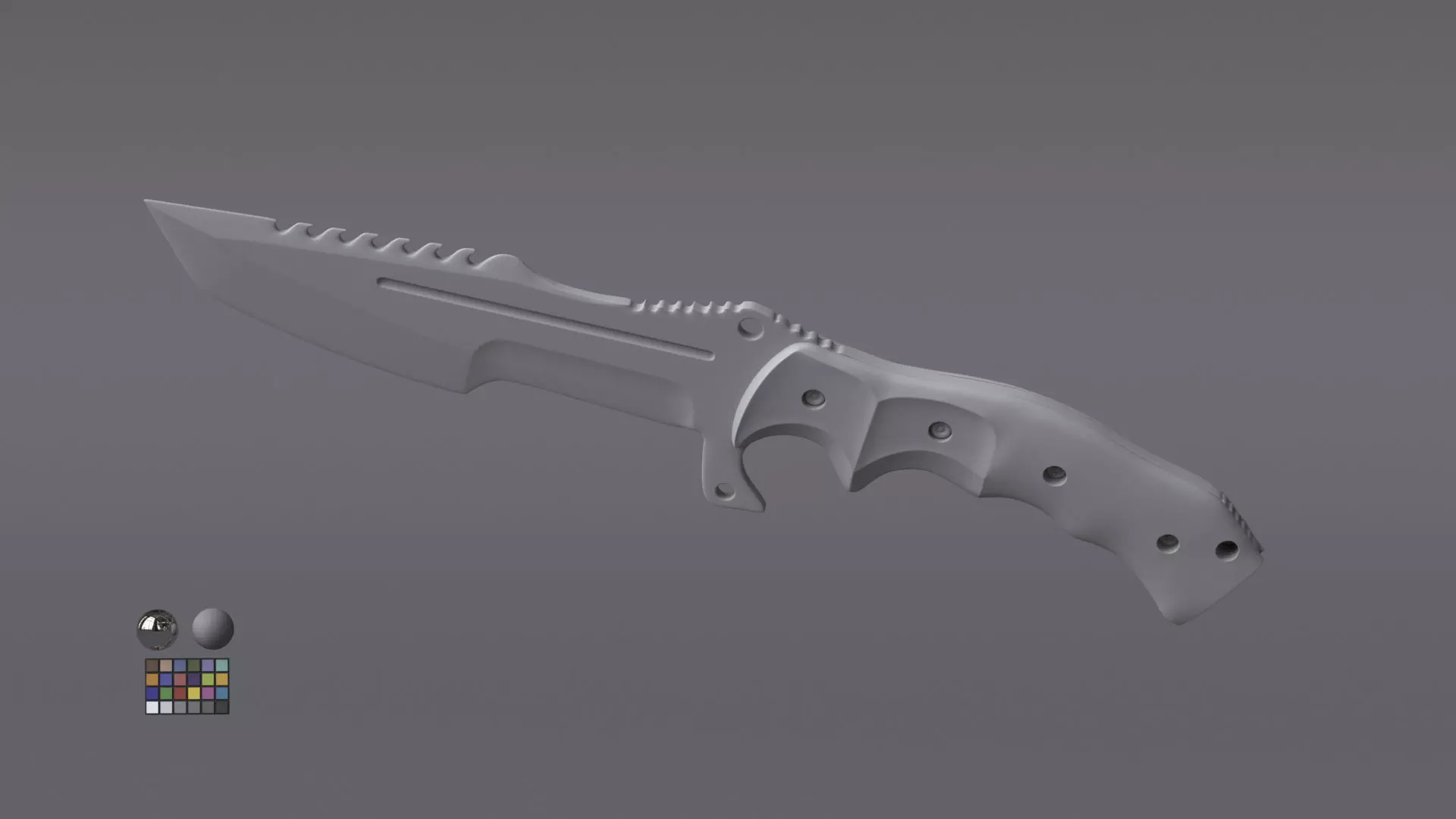 Tactical Army Knife Free 3D model_0