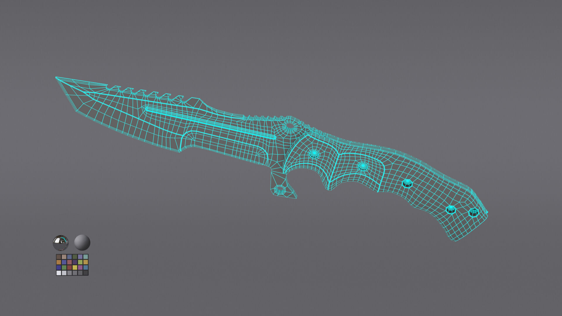 Tactical Army Knife Free 3D model_20