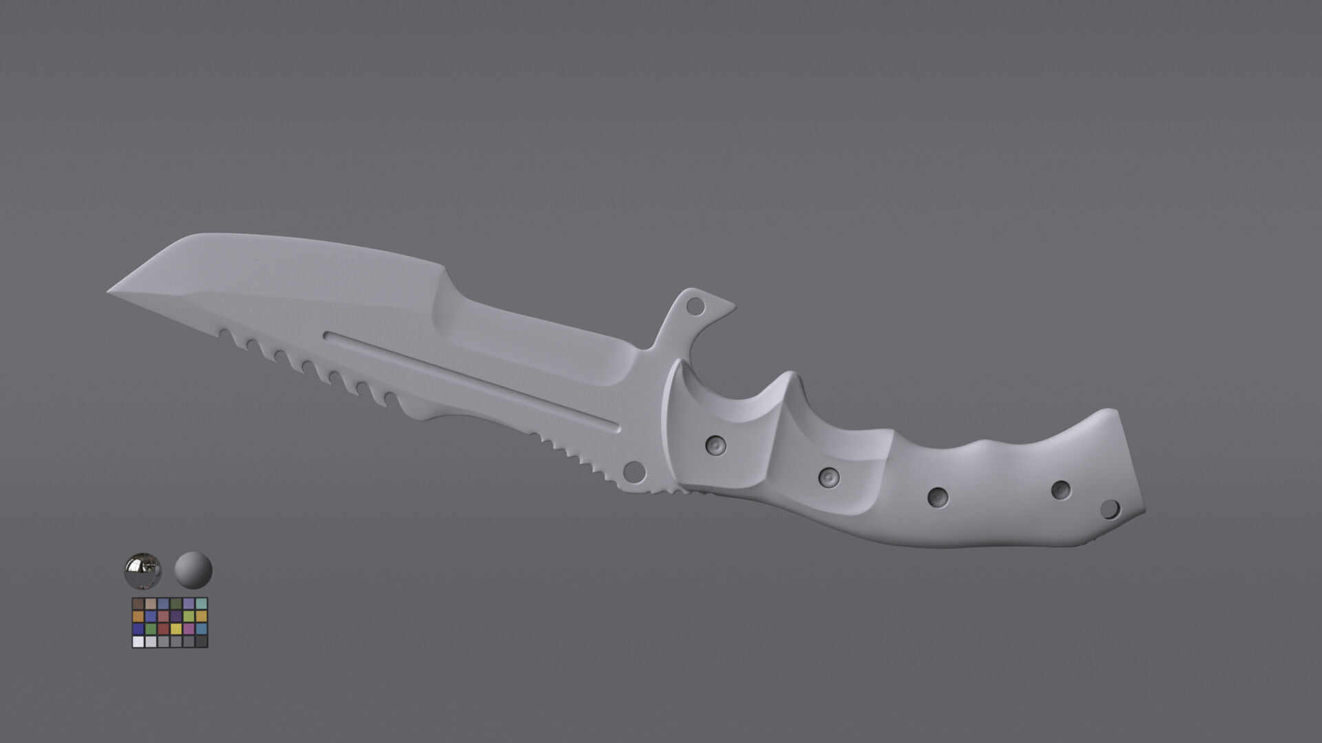 Tactical Army Knife Free 3D model_4