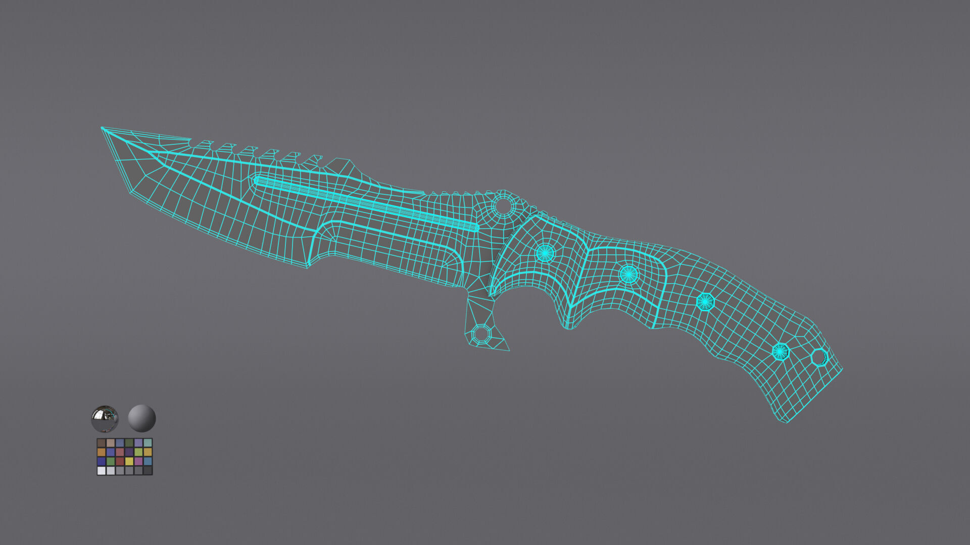 Tactical Army Knife Free 3D model_19