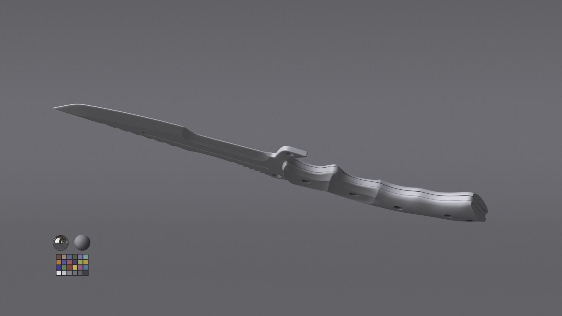 Tactical Army Knife Free 3D model_6