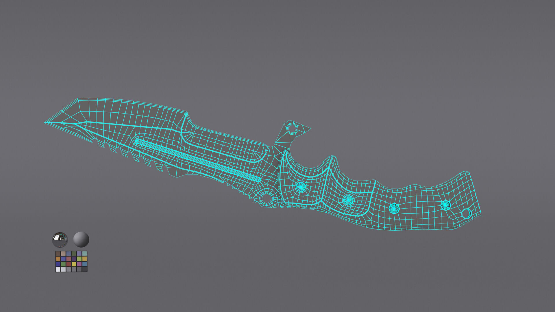 Tactical Army Knife Free 3D model_24