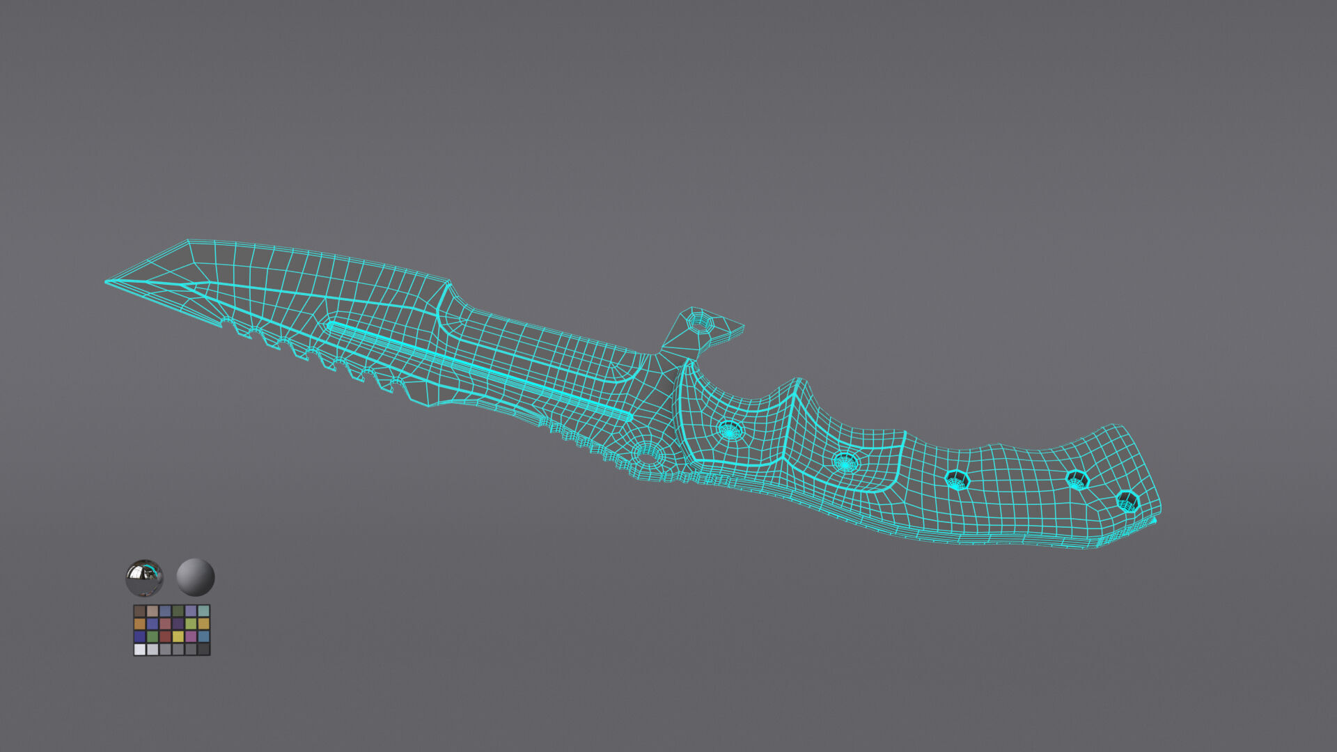 Tactical Army Knife Free 3D model_23