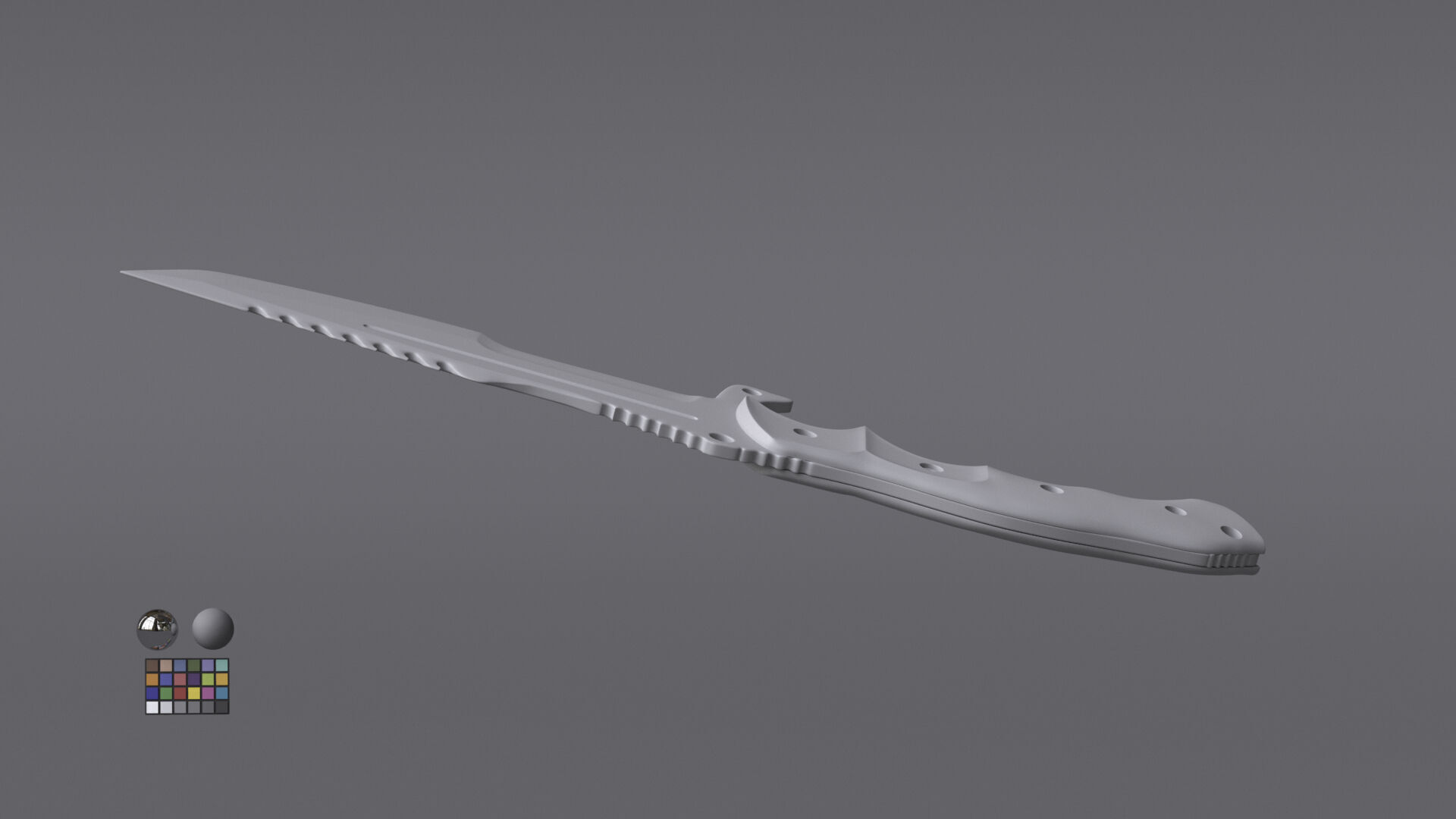 Tactical Army Knife Free 3D model_2