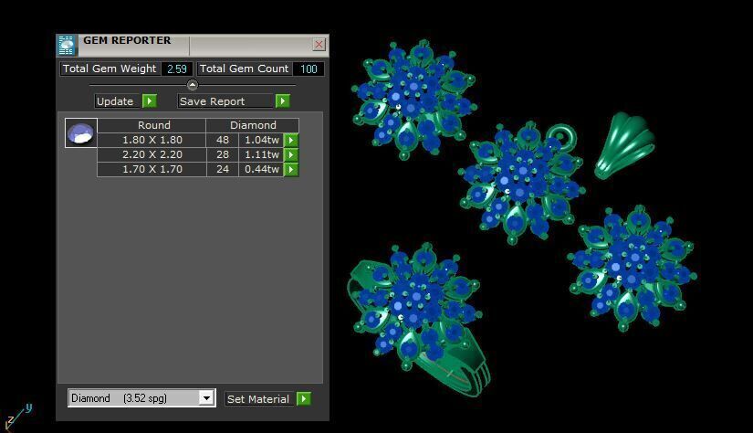 Ruby Gemstone Pendant Set For Women 3D print model_18