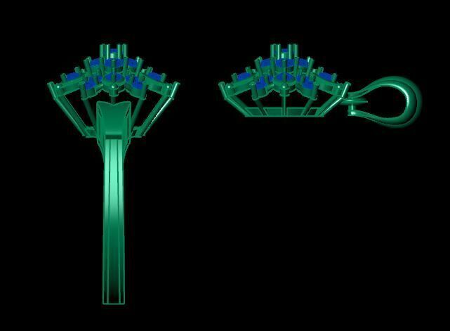 Ruby Gemstone Pendant Set For Women 3D print model_12