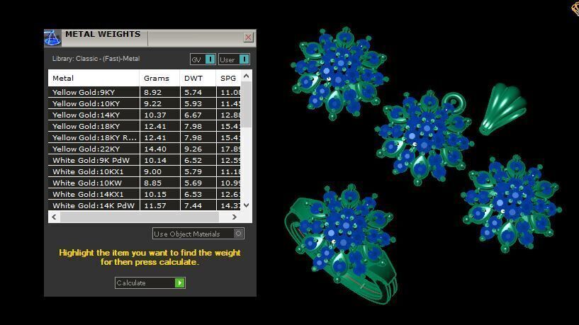 Ruby Gemstone Pendant Set For Women 3D print model_19