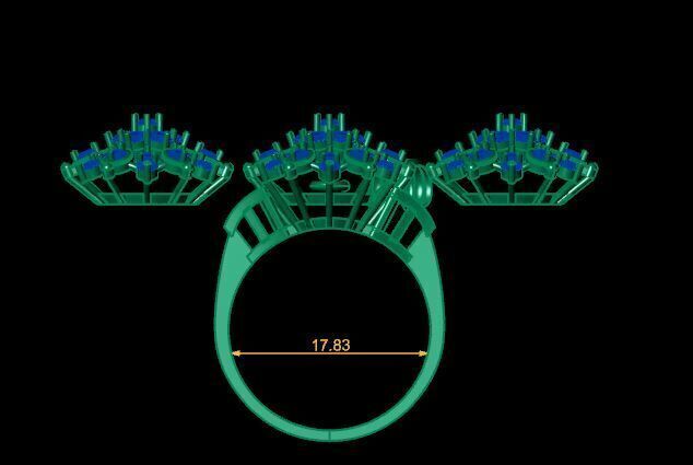 Ruby Gemstone Pendant Set For Women 3D print model_15