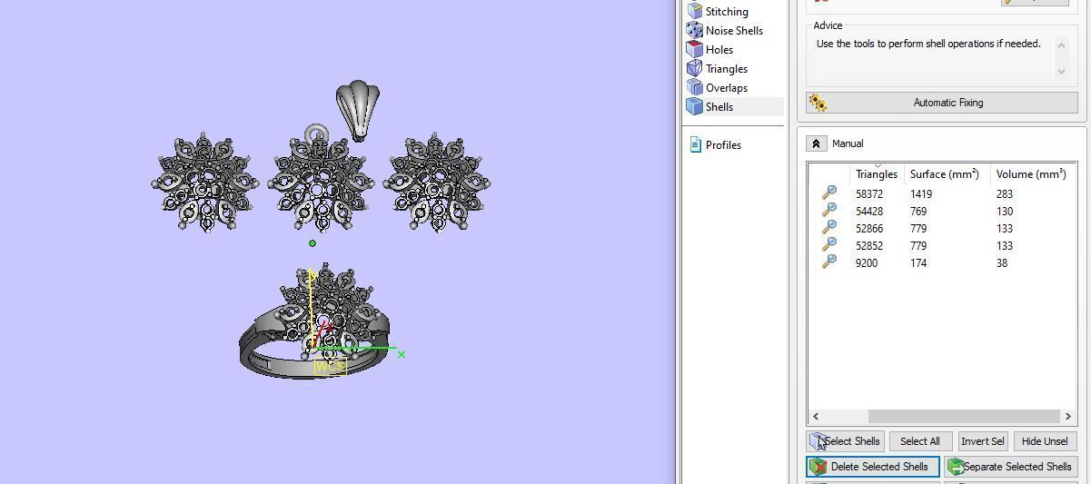 Ruby Gemstone Pendant Set For Women 3D print model_22