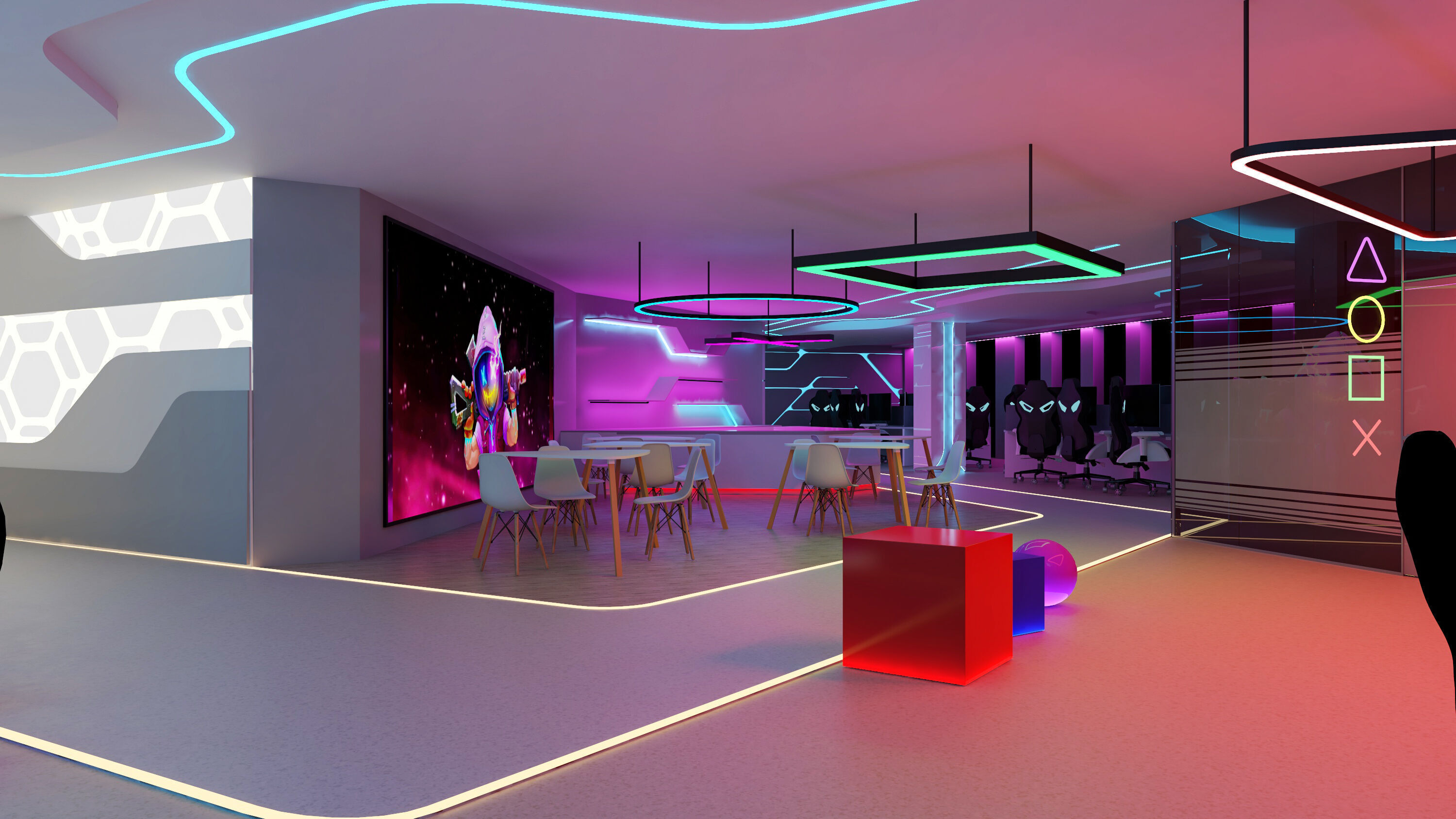 Gaming Center 3D model_2