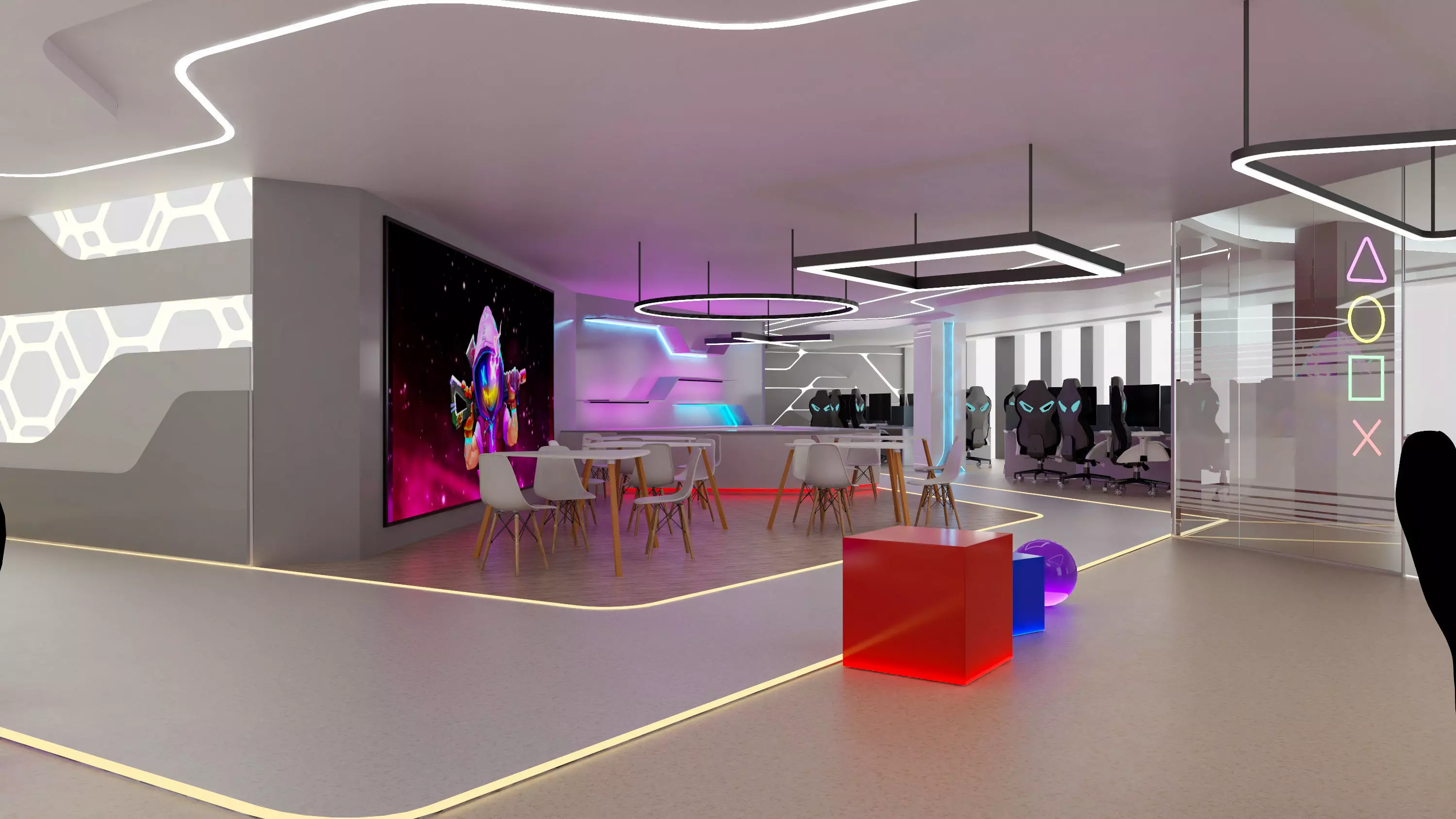 Gaming Center 3D model_0