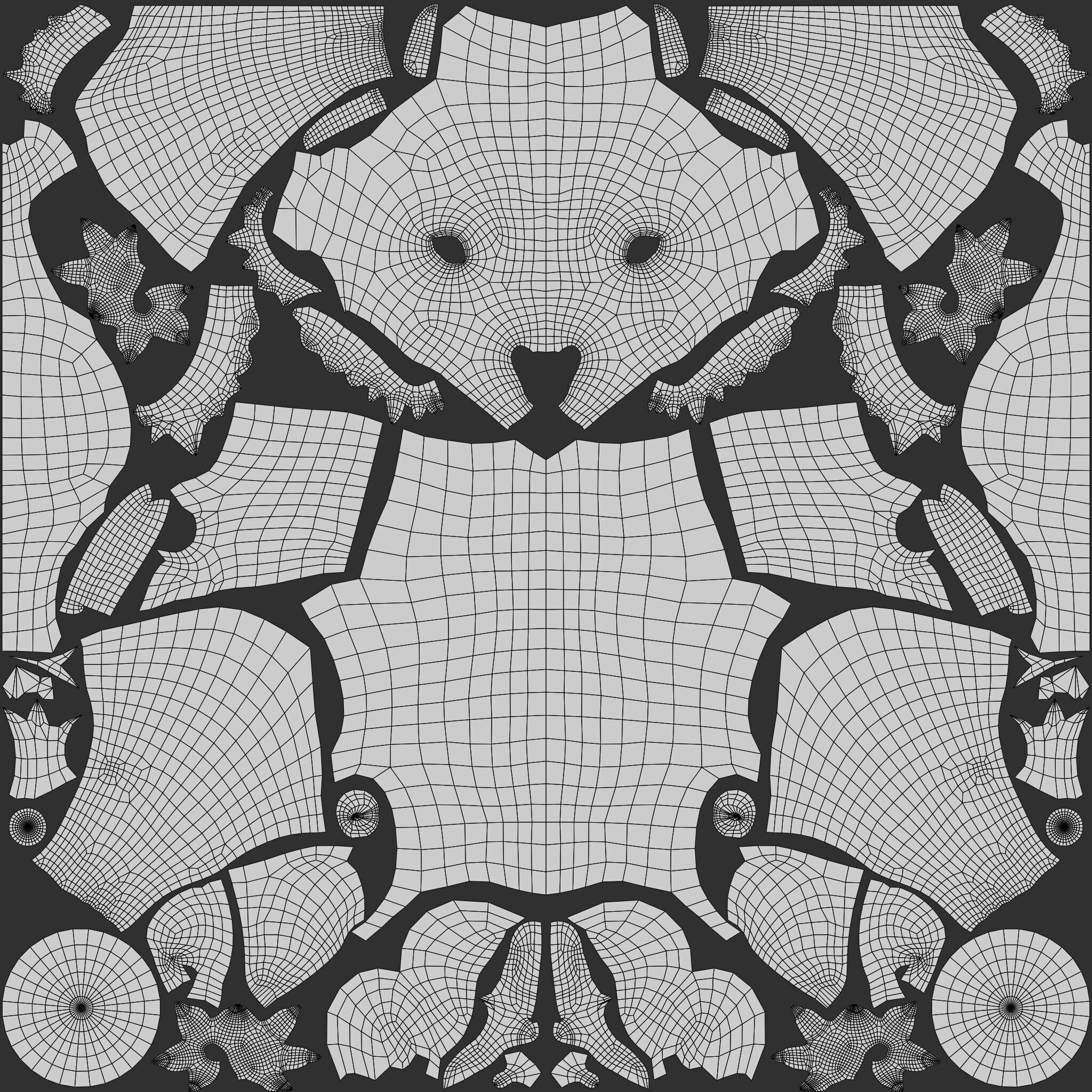 Cartoon-Realistic Spotted Hyena - Rigged for Blender Low-poly 3D model_14