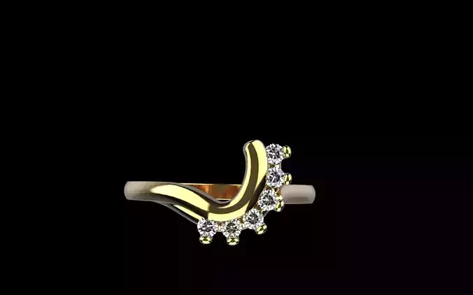 Ring with gems  model 1307