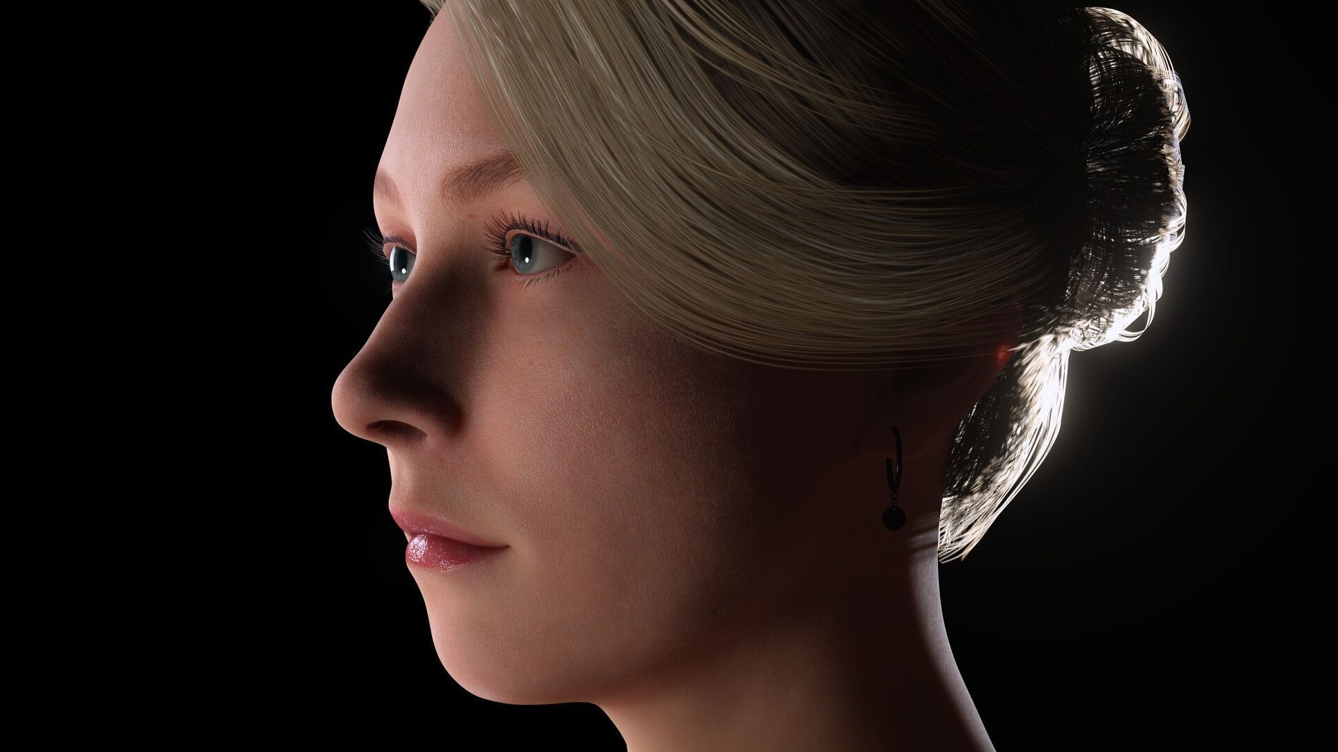 Nurse Character Game Ready Woman in Uniform Low-poly 3D model_12