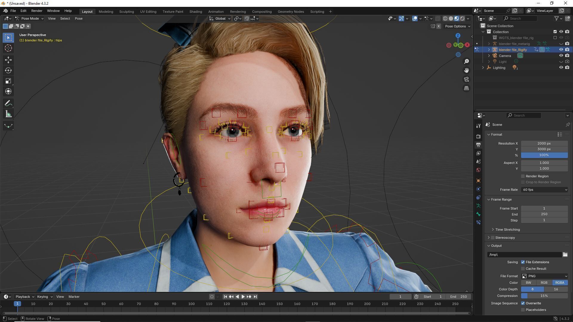 Nurse Character Game Ready Woman in Uniform Low-poly 3D model_17