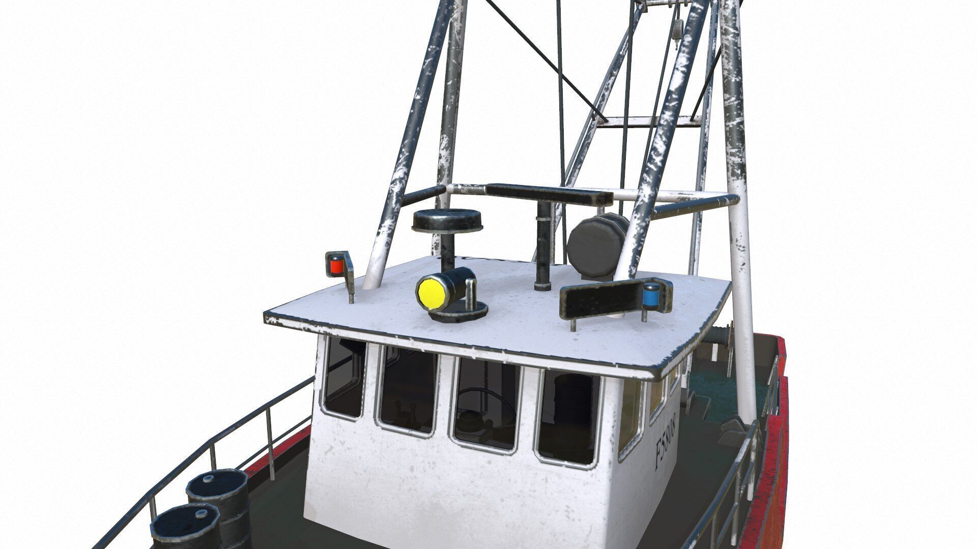 Fishing Trawler Low-poly PBR Low-poly 3D model_15
