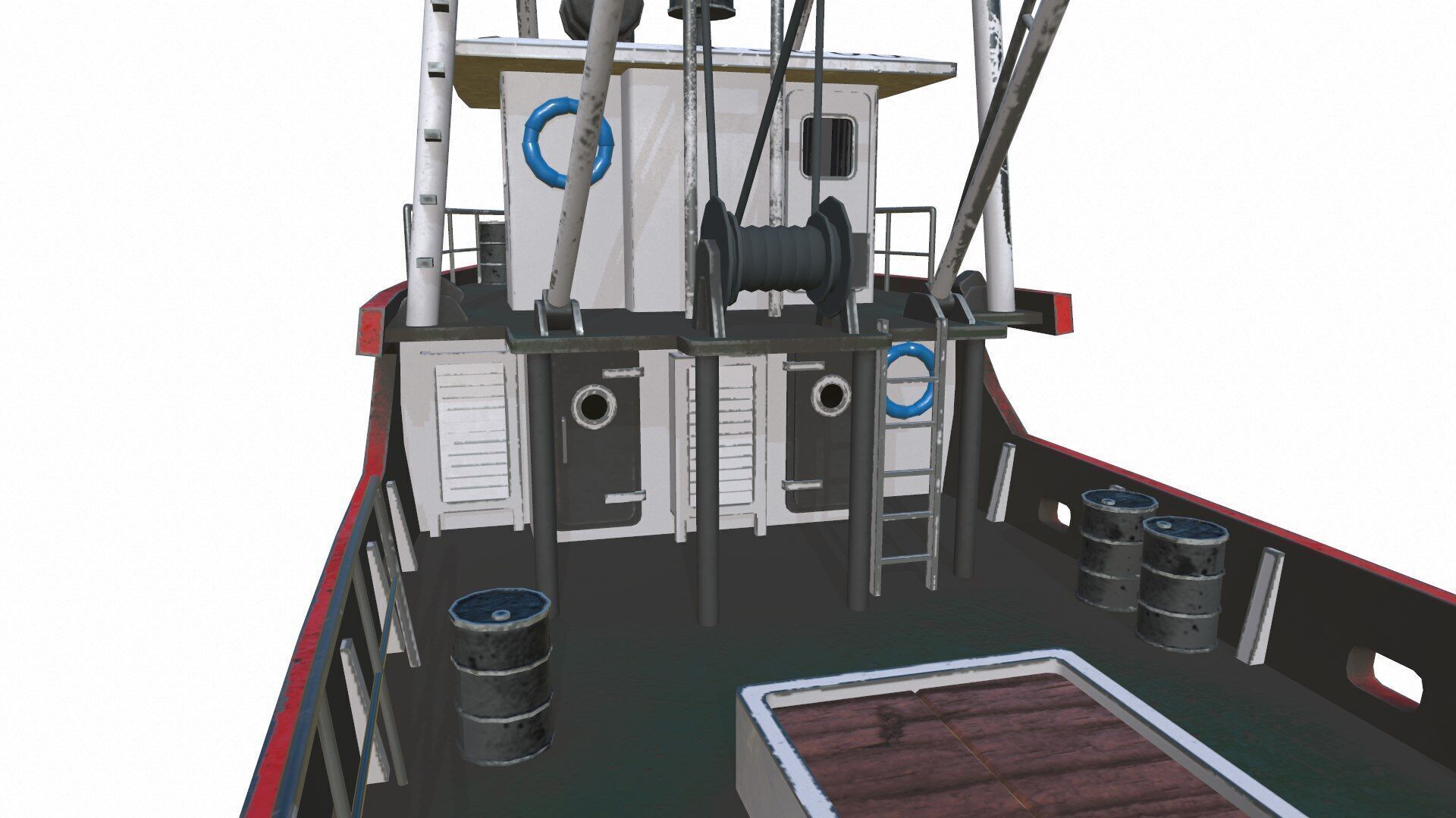 Fishing Trawler Low-poly PBR Low-poly 3D model_14