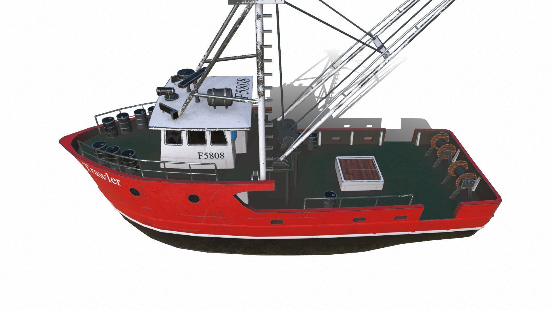 Fishing Trawler Low-poly PBR Low-poly 3D model_2