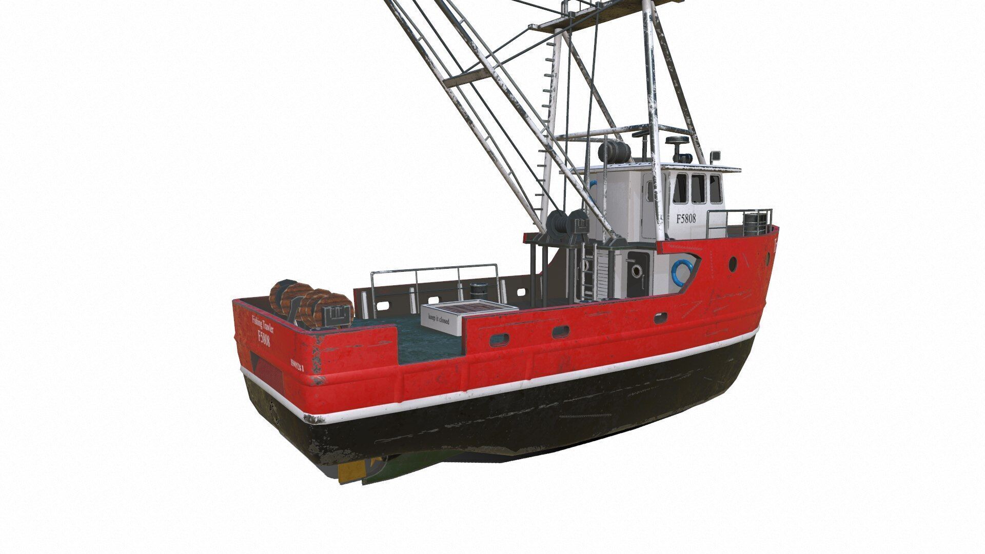 Fishing Trawler Low-poly PBR Low-poly 3D model_7