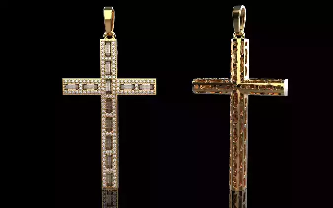 Cross with gems and ornament holes model 1310