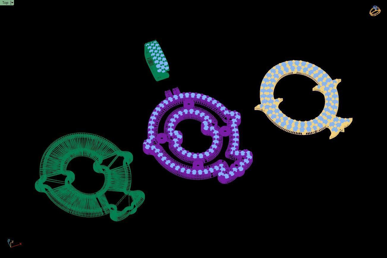 Custom Initial Q Letter Diamond  A to Z Alphabet  Necklace 3D print model_14