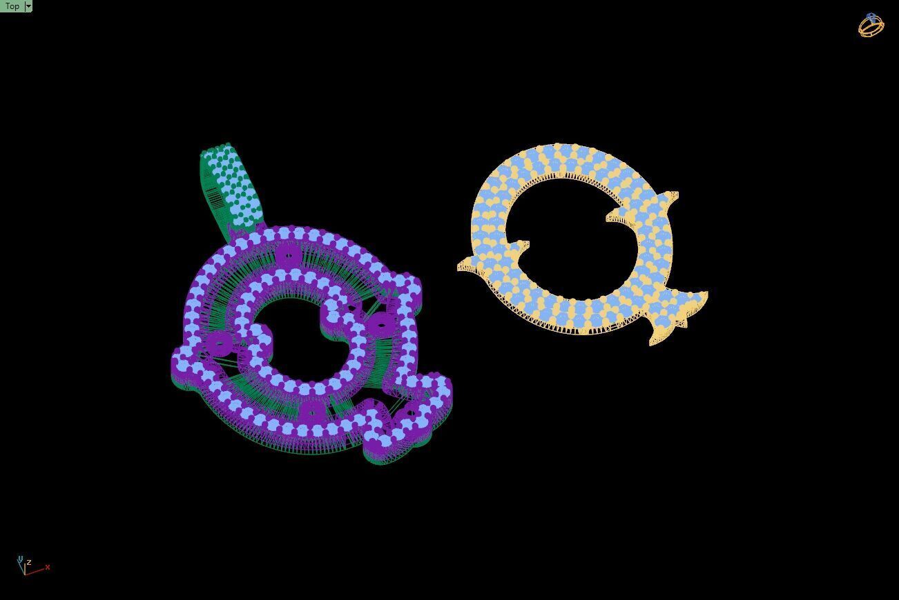 Custom Initial Q Letter Diamond  A to Z Alphabet  Necklace 3D print model_15