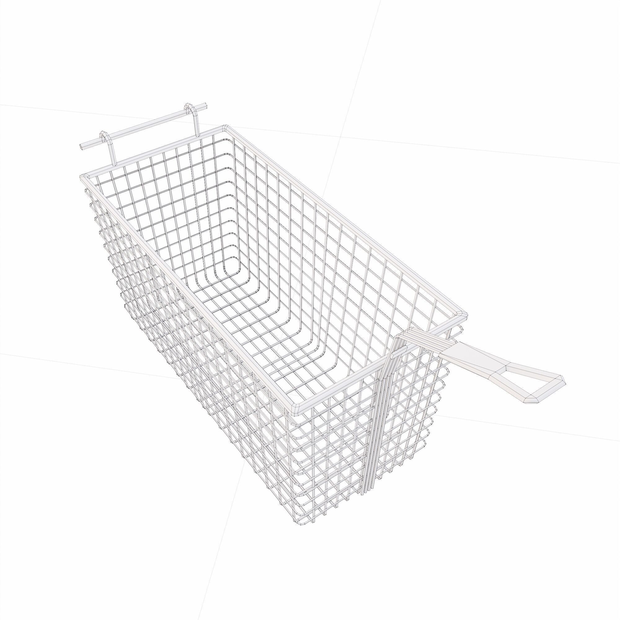 Deep Fryer Basket lowpoly 3d model Low-poly 3D model_10