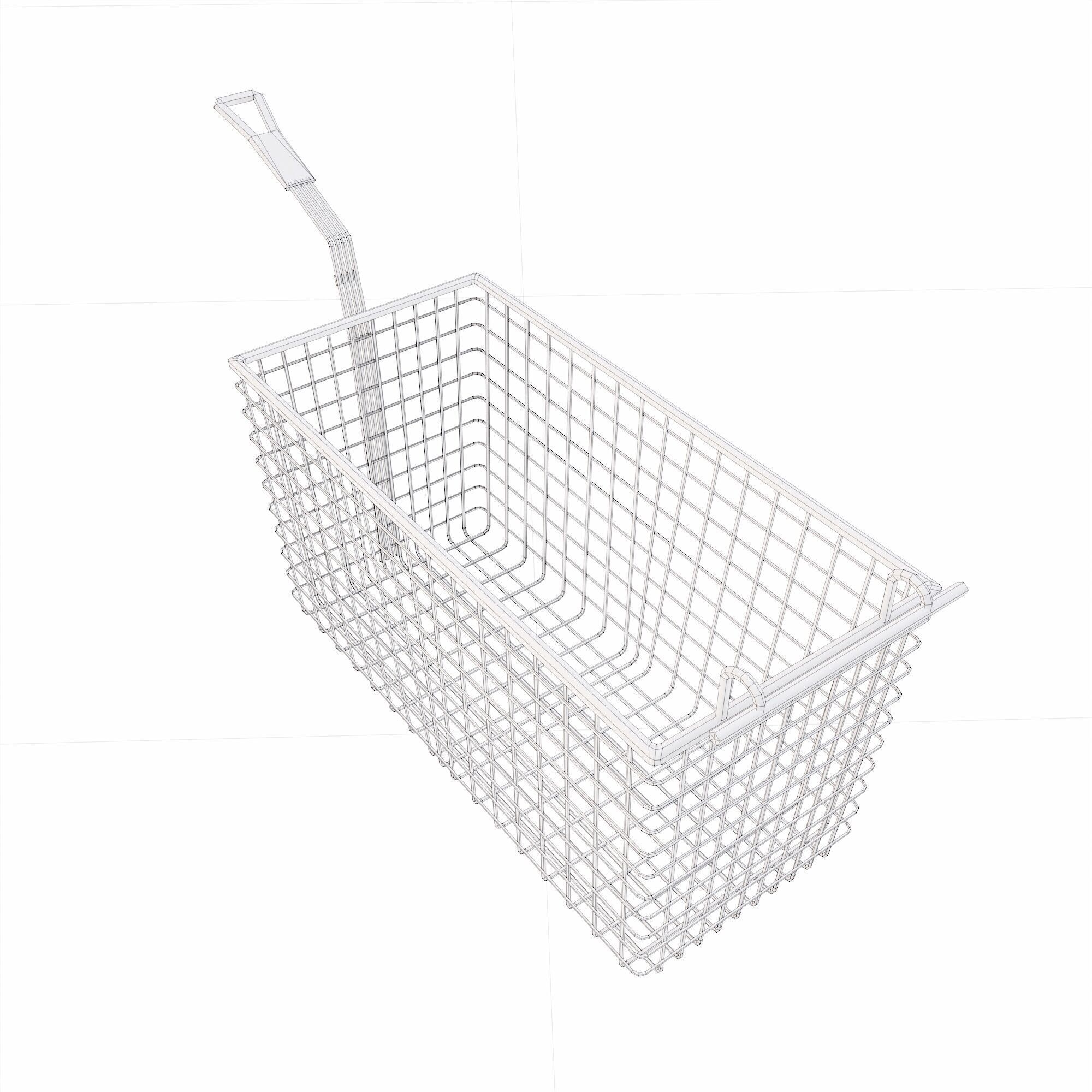 Deep Fryer Basket lowpoly 3d model Low-poly 3D model_8
