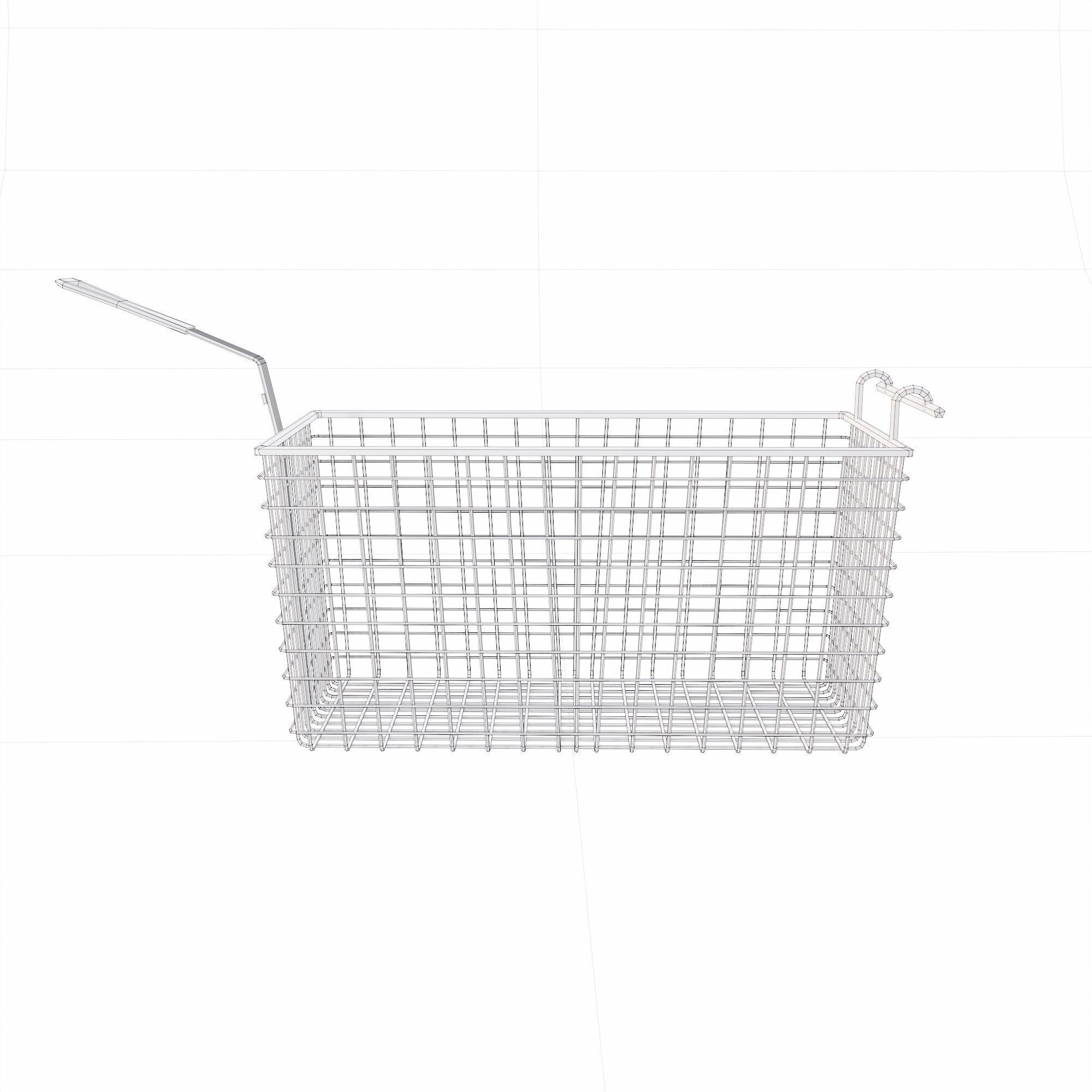 Deep Fryer Basket lowpoly 3d model Low-poly 3D model_7