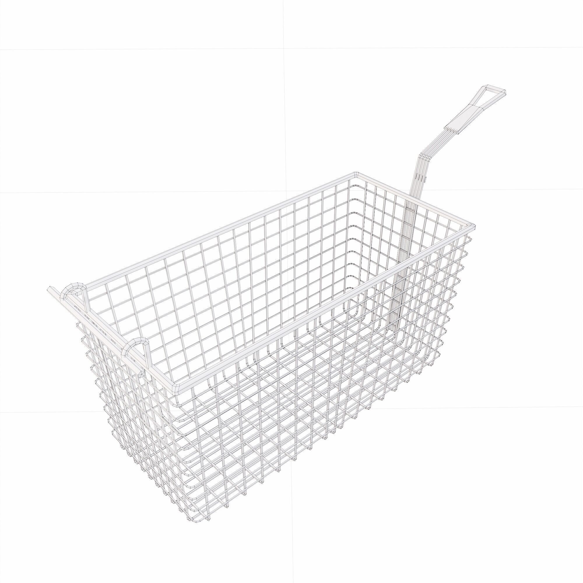 Deep Fryer Basket lowpoly 3d model Low-poly 3D model_9
