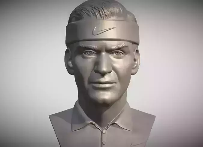 Roger Federer bust  3D print model