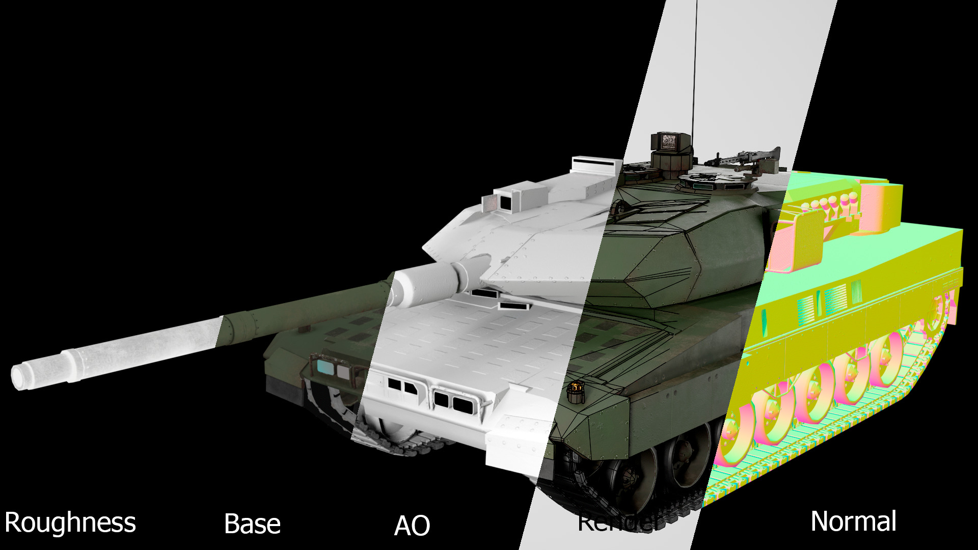 Lowpoly Leopard 2A7 German Main Battle Tank Low-poly 3D model_8