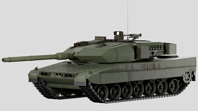 Lowpoly Leopard 2A7 German Main Battle Tank