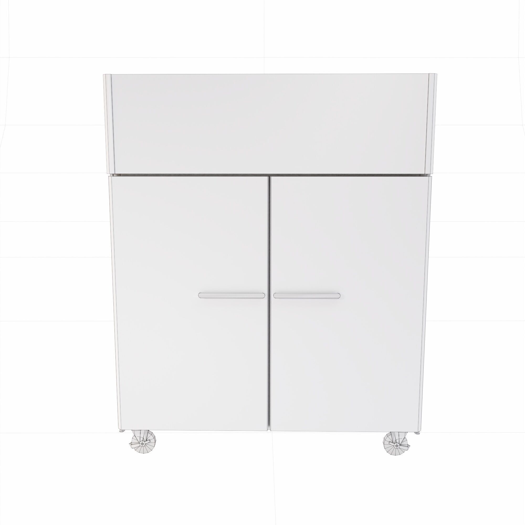 Deep Fridge   Low-poly 3D model_5