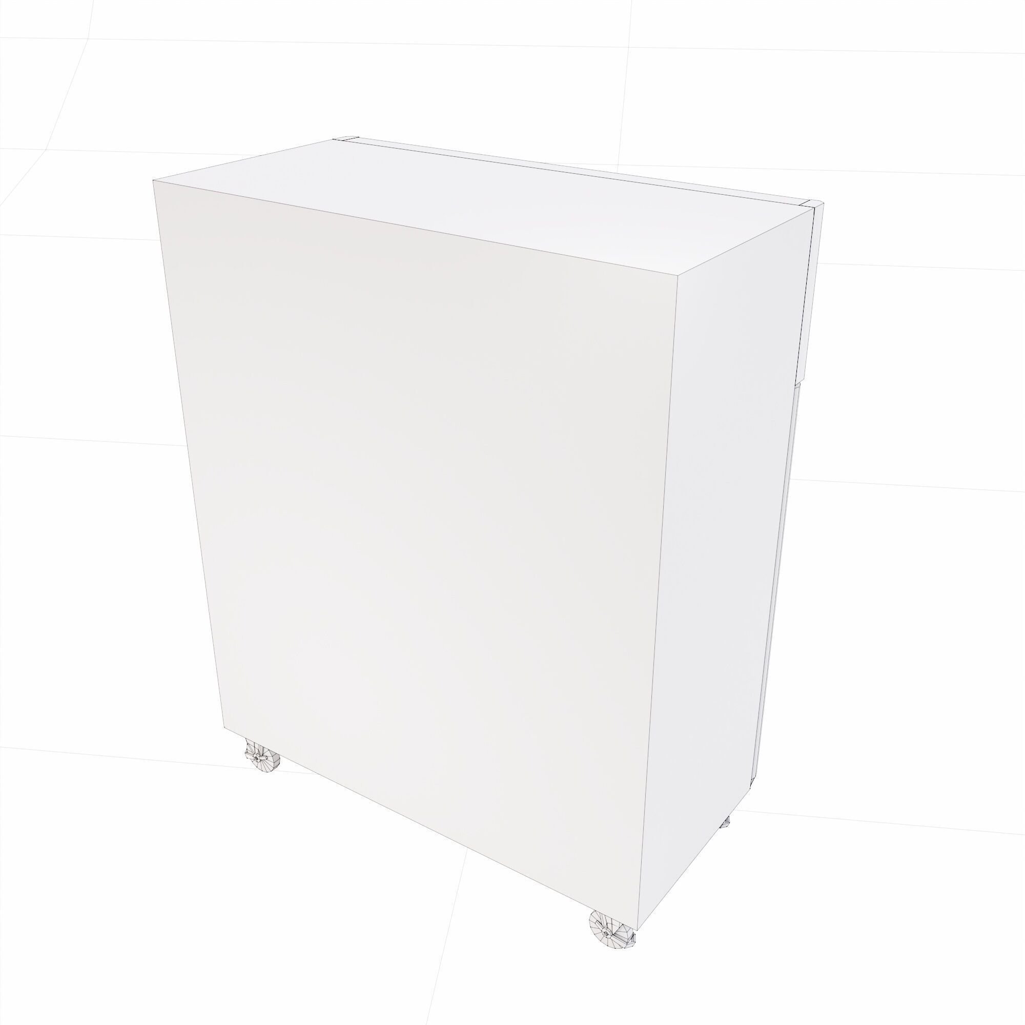 Deep Fridge   Low-poly 3D model_8