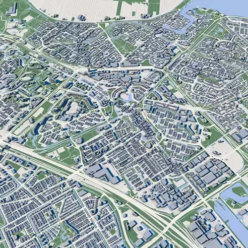 Cityscape Zoetermeer Netherlands 3D model
