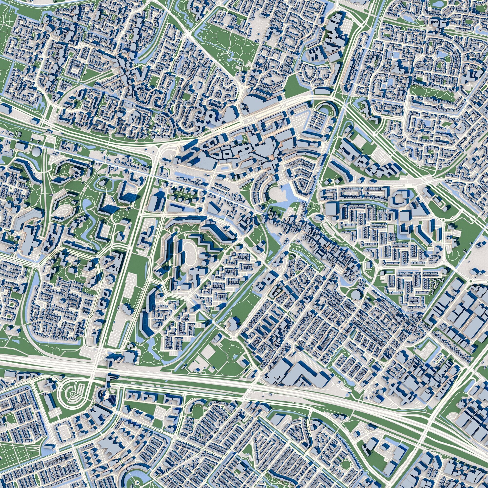 Cityscape Zoetermeer Netherlands 3D model_3