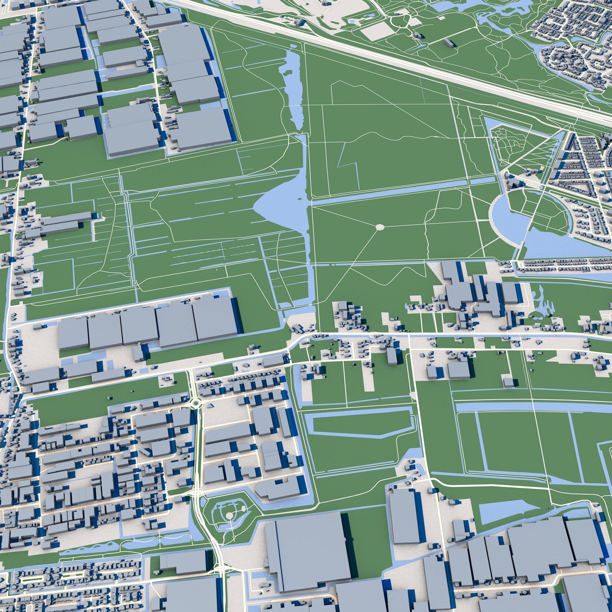 Cityscape Zoetermeer Netherlands 3D model_6