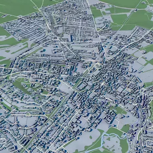Cityscape Winchester Great Britain 3D model