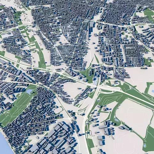 Cityscape Wiesbaden Germany 3D model