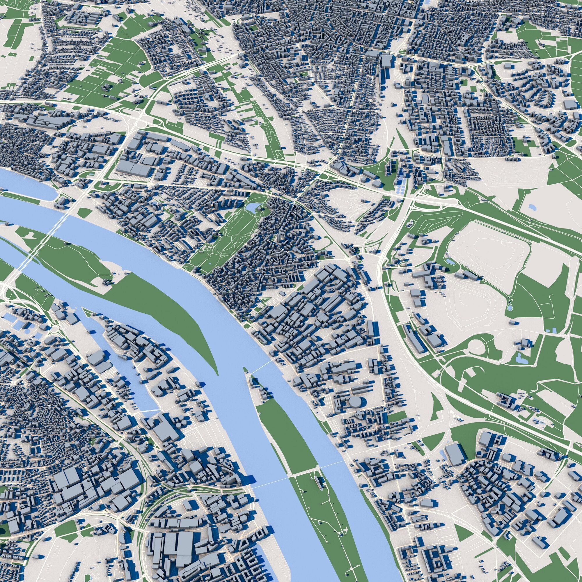 Cityscape Wiesbaden Germany 3D model_4