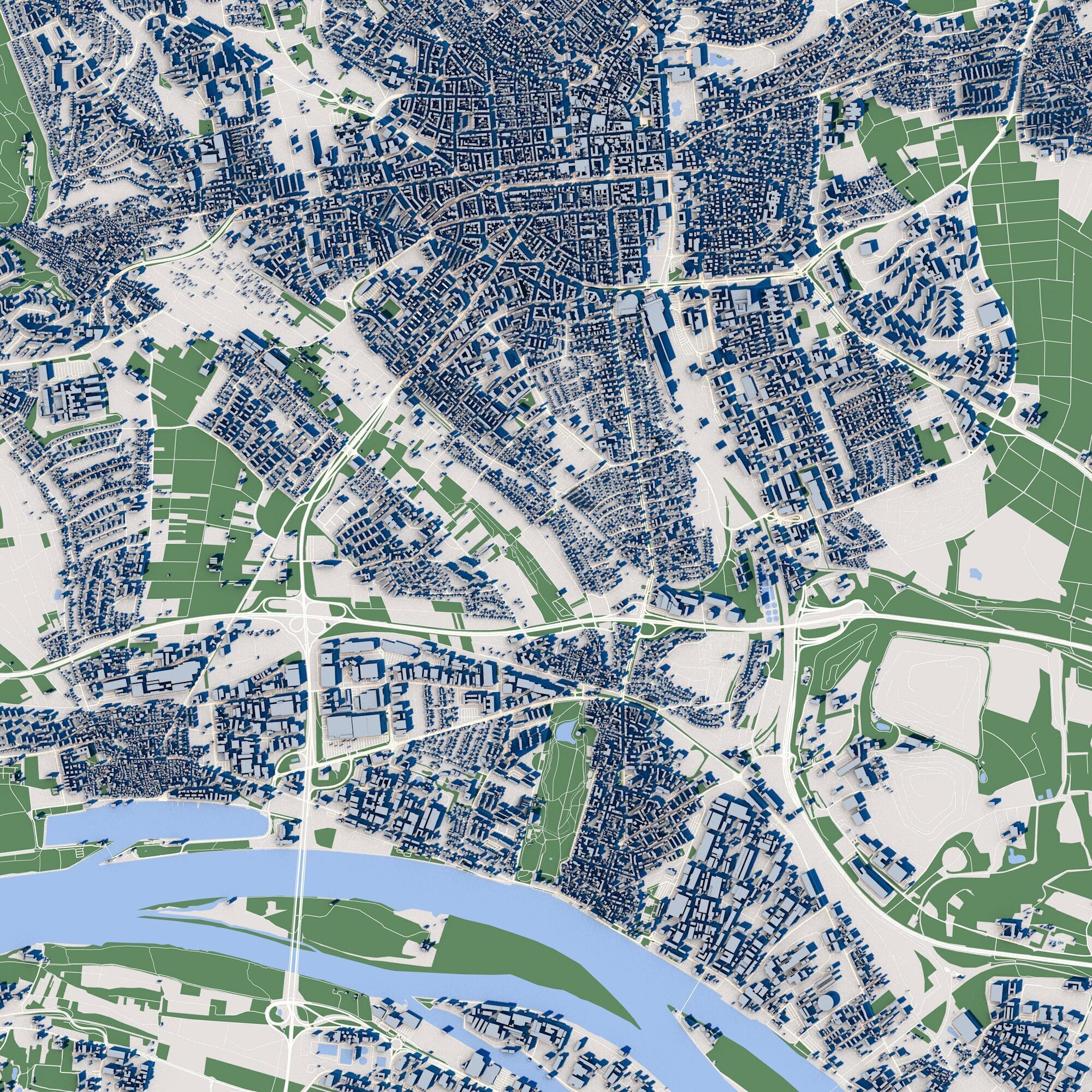 Cityscape Wiesbaden Germany 3D model_3