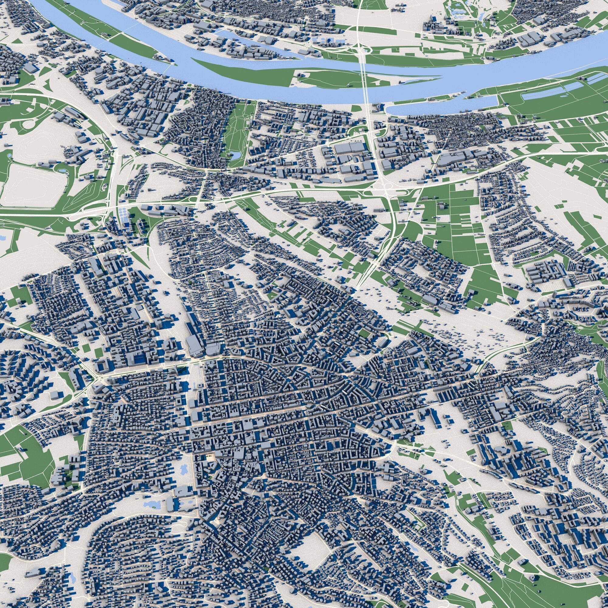 Cityscape Wiesbaden Germany 3D model_8