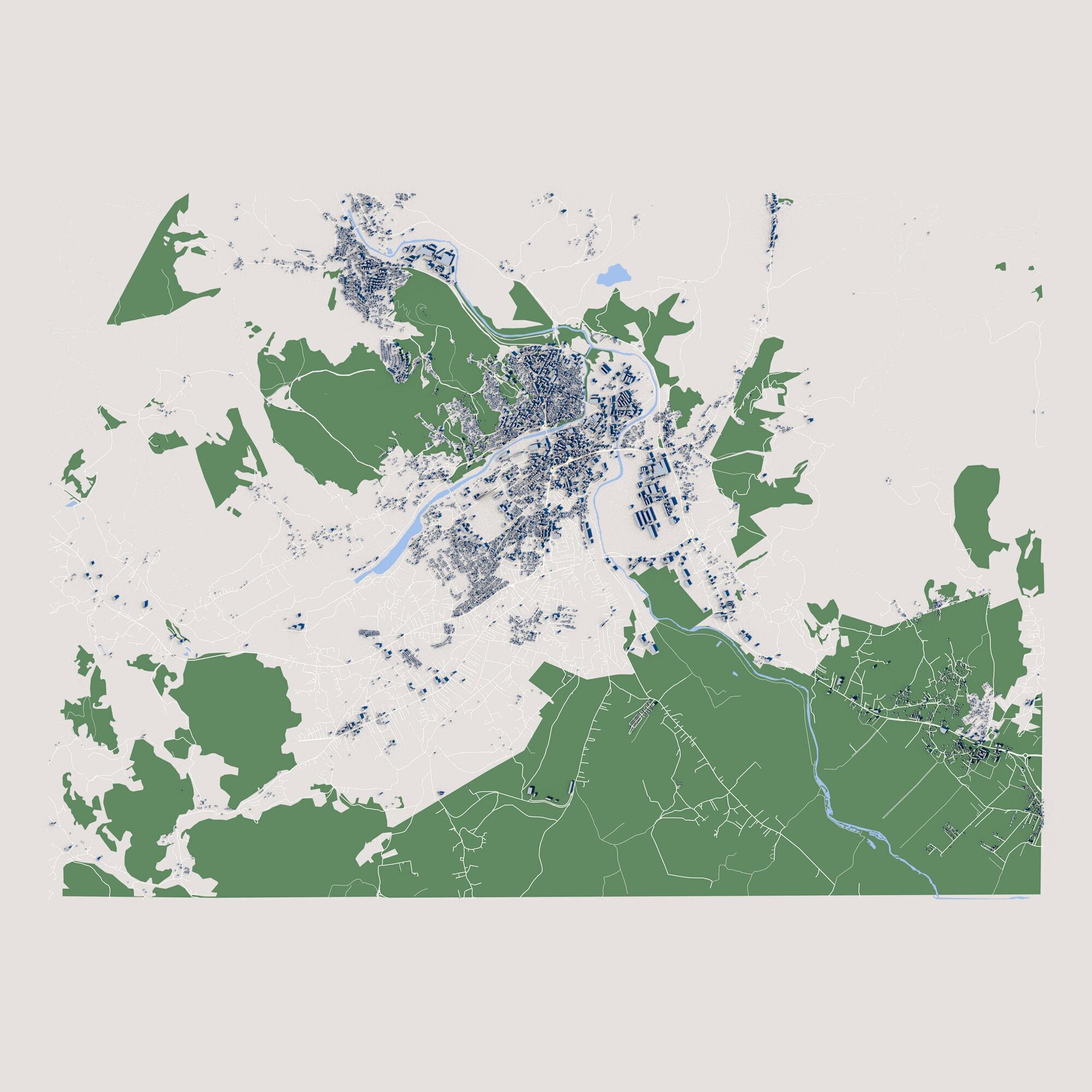 Cityscape Mitrovica Kosovo 3D model_2